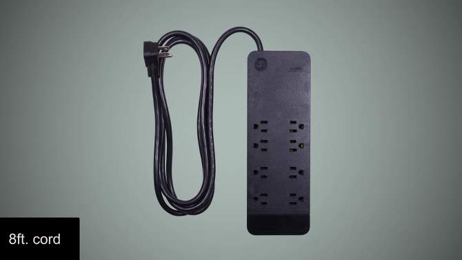 GE 8 Outlet Surge Protector, 2 of 12, play video