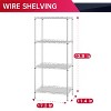 FDW 4 Tier Shelving Storage Shelves Garage Shelving Adjustable Shelf 600 lbs Total Bearing Capacity Multi-Functional Durable - 2 of 4