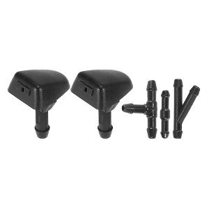 Unique Bargains Front Windshield Washer Nozzles Fit for Volvo C70 with Hose Connector - Black Pack of 5 - 1 of 4