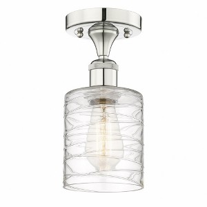 Cobbleskill - 1 Light Semi-Flush Mount In Art Deco Style-9.75 Inches Tall and 5 Inches Wide - 1 of 1