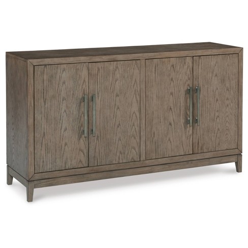 Chrestner Dining Server Black/Gray - Signature Design by Ashley: Contemporary Storage, 4-Door Sideboard - image 1 of 4