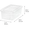 IRIS USA 6-Pack Plastic Storage Bins with Lids, 6 Quart, Shoe Boxes Clear Stackable Containers Organize Shoes Closet Shelves - 3 of 4