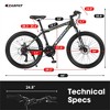 VASIP 24 Inch Mountain, Shimano 21 Speed Steel Frame Mountain Bicycle with Dual Disc Brakes and Front Suspension MTB for Boys and Girls - 3 of 4