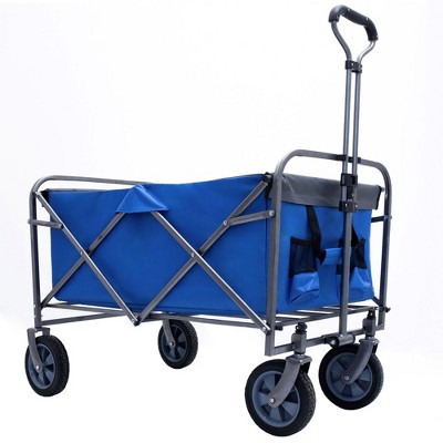 Collapsible Foldable Wagon, Portable Collapsible Wagon Carts, Beach Large Capacity Heavy Duty Folding Wagon For Sports, Shopping, Camping, Hiking