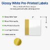 Avery Printable Square Labels, Gold-Dipped Edge, 2" x 2", Glossy White Square Labels, Permanent, Laser/Inkjet, 120ct, Great for Product Labels - 2 of 4