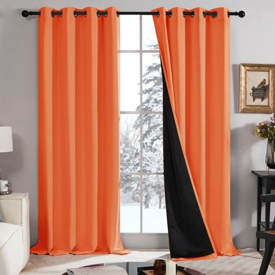 Deconovo Satin 100% Light sheiled Curtains 2Panels For LivingRoom or Bedroom