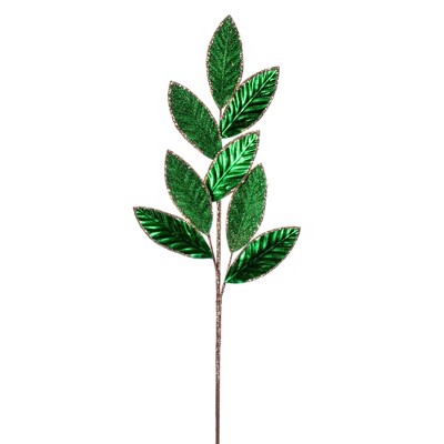Vickerman 27.5" Metallic Leaf Glitter Spray
