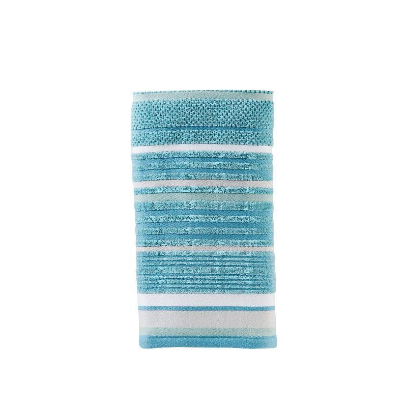 2pc Seabrook Striped Hand Towel Set Teal - SKL Home, 3 of 5