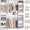 Besiost Wooden Walk-In Closet System Storage with Drawer and Hanging Rods - 3 of 4