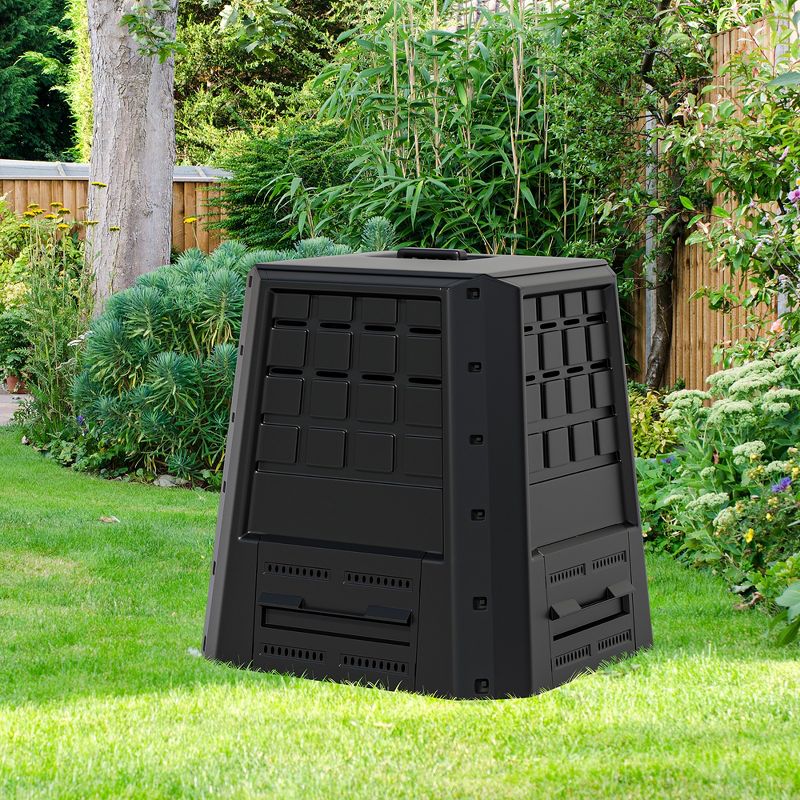 Costway Garden Compost Bin from BPA Free Material 100 Gallon(380L) Outdoor Composter, 4 of 11