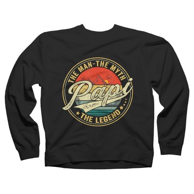 Adult Design By Humans Vintage Sunset Papi, The Man, Myth, Legend By COVI Sweatshirt