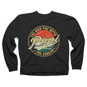 Adult Design By Humans Vintage Sunset Papi, The Man, Myth, Legend By COVI Sweatshirt - 1 of 2