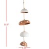 White Floral and Natural Terracotta Hanging Chime - Foreside Home & Garden - 3 of 4