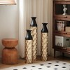 Gulches Floor Metal Vases Decorated White Metal vases Set of 3 gorgeous home decoration large glazed metal vases 24.8in/29in/33.8in height - 2 of 4