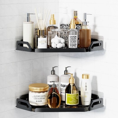 ATTOP Bathroom Shower Caddy 2 Pack, 304 Stainless Steel Shower Organizer with 4 Hooks