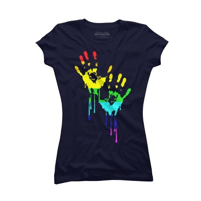 Adult Design By Humans Flag Rainbow Pride Hands By Avocato T-Shirt