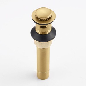Gold Pop Up Sink Drain, Bathroom Vanity Drain with Overflow, Brushed ...