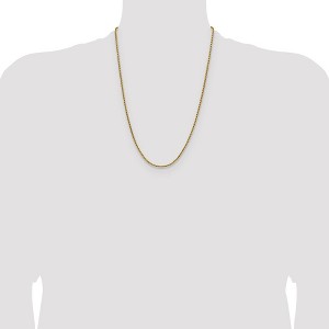 Chisel Stainless Steel Polished Yellow IP-plated 1.7mm 24" Elongated Box Chain Necklace - 1 of 4