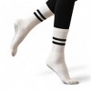 Alilang Women's 3-Pack Non-Slip Athletic Crew Socks with Striped Detail and Cushioned Support - One Size Fits Most, - 2 of 4