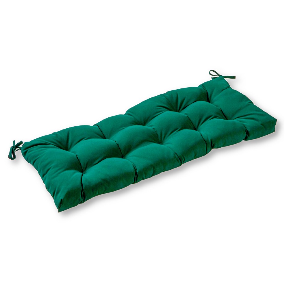 Sunbrella 17"x44" Solid Outdoor Bench Cushion Forest Green: UV & Weather-Resistant, Reversible Patio Cushion