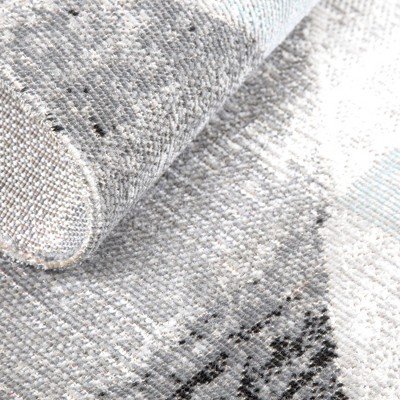 Sofia Holly Modern 7'9" x 10'2" Gray Synthetic Indoor/Outdoor Rug