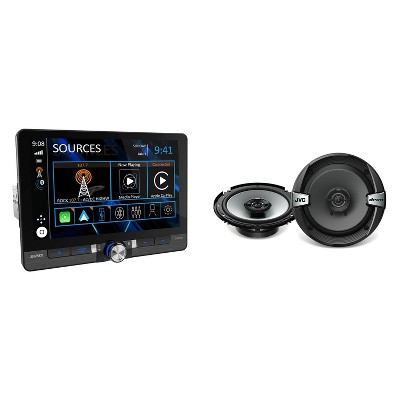 Jensen CAR813 8" Multimedia Receiver with CarPlay/Android + 6.5" JVC Speakers