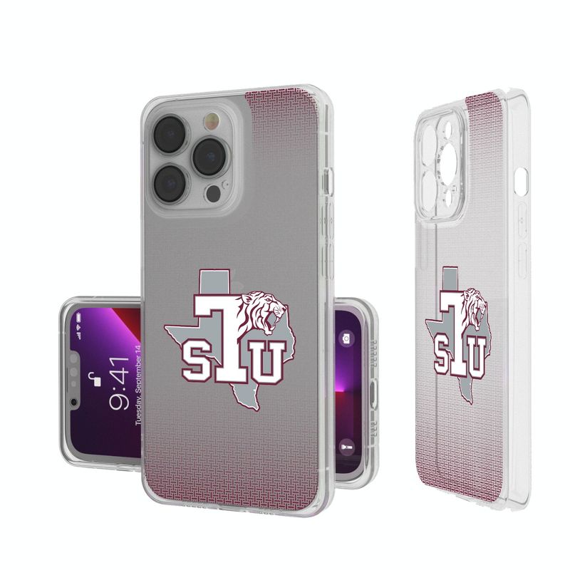 Keyscaper Texas Southern Tigers Linen Clear Phone Case, 1 of 7
