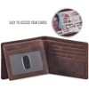 Generic Bifold Wallet for Men's Real Genuine Slim Leather RFID Blocking 2 ID Windows - 4 of 4