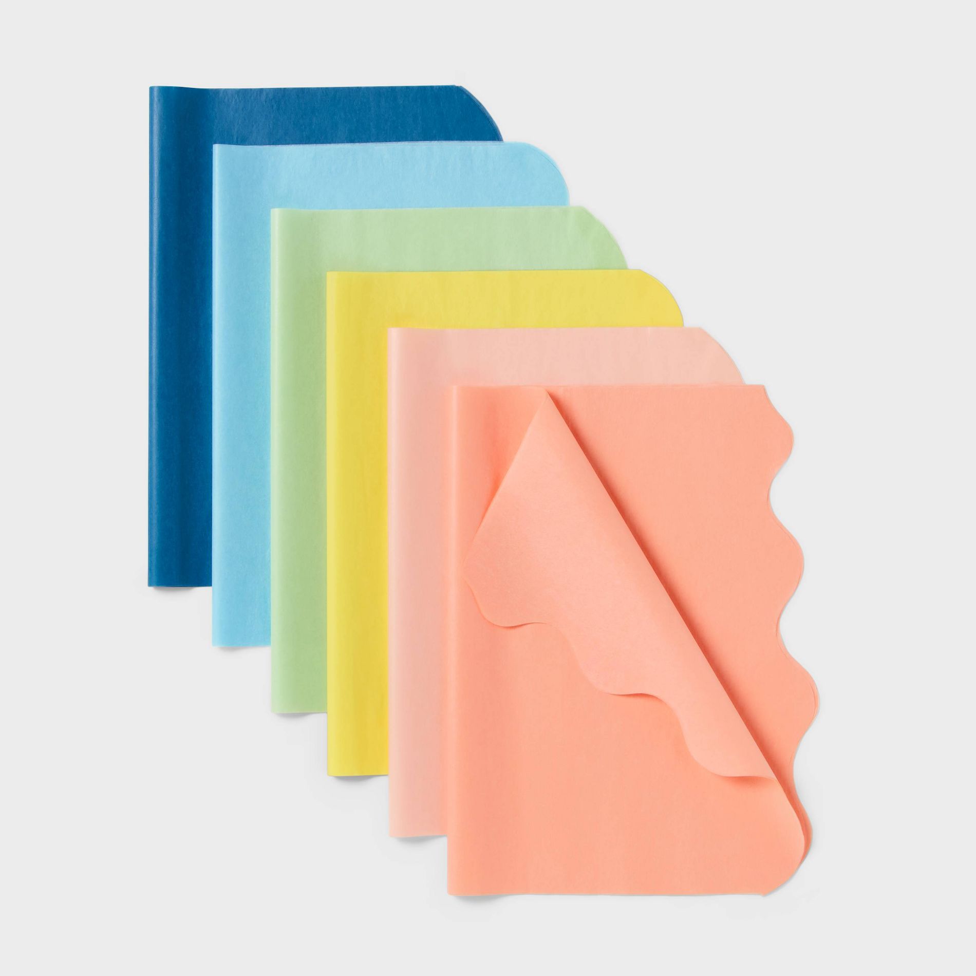 20ct Scalloped Edge Tissue Paper Colored - Spritz™
