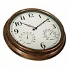 16 Inch Large Outdoor Wall Clock Waterproof Vintage Non - Ticking Clock with Thermometer and Hygrometer Combo Bronze Wall - 4 of 4