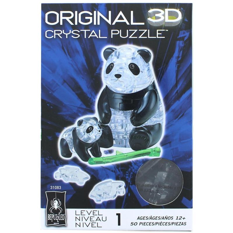 University Games Panda and Baby 50 Piece 3D Crystal Jigsaw Puzzle, 1 of 4