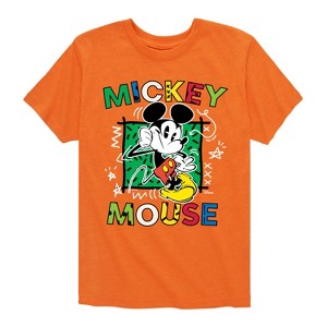 Boys' - Disney - Mickey Mouse Cartoon Pop Short Sleeve Graphic T-Shirt - 1 of 4