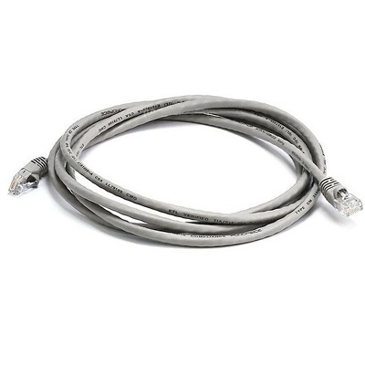 Monoprice Cat5e Ethernet Patch Cable - 7 Feet - Gray | Network Internet Cord - RJ45, Stranded, 350Mhz, UTP, Pure Bare Copper Wire, 24AWG