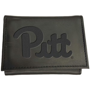 Evergreen NCAA Pitt Panthers Black Leather Trifold Wallet Officially Licensed with Gift Box - 1 of 1