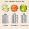 Attop Rotary cheese grater, 6 in 1, with 6 choppers Food chopper with dicing blade and stainless steel slicing blade, easy to use and clean, green - 3 of 4