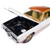 1969 Pontiac Royal Bobcat Grand Prix Model J Cameo White w/Gold Hood & Top w/Gold Interior 1/18 Diecast Model Car by Auto World - 3 of 4