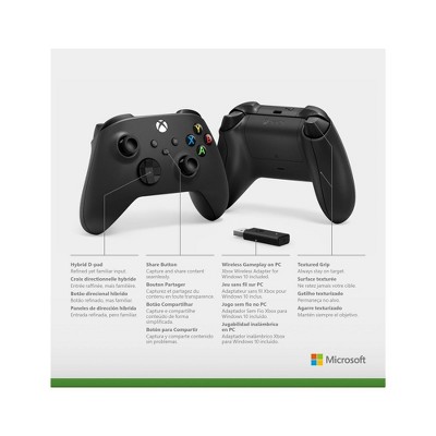 Xbox Controller + Wireless Adapter for Windows 10