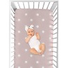 Sweet Jojo Designs Girl Baby Fitted Crib Sheet Boho Sun Pink and White - 4 of 4