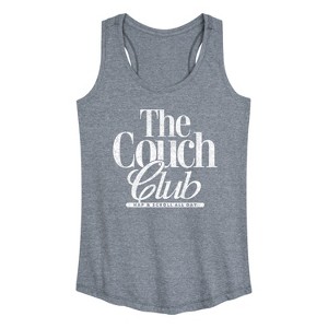 Women's - Instant Message - Valentine's Day Couch Club Graphic Racerback Tank - 1 of 4