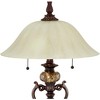 Kathy Ireland Traditional Table Lamps 26" High Set of 2 Bronze Alabaster Champagne Glass Shade Living Room Bedroom House Bedside - 2 of 4