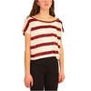 Aeropostale Womens Stripes Lace Pullover Blouse - 2 of 4