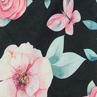 pink, black, and flowers