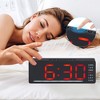 REGALWOVEN Plastic Digital Corded Electric Accurate Alarm Clock 6.1 x 2.4 x 1 inch - 3 of 4