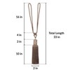Evideco French Home Goods Decorative Curtain Tiebacks With Tassel - 33” Long, Hand-Tied Rope With Lustrous Threads - 4 of 4