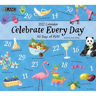 2022 Wall Calendar 12 Month 13.4"x24" Celebrate Every Day - Lang