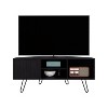 Vynxaria Modern TV Stand, 1 Door, 3 Shelves, Black, H 19.7" x W 45.3" x D 21.7" - 2 of 4