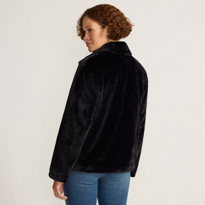 Lands' End Women's Faux Fur Jacket