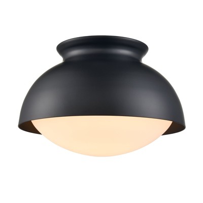 Claxy Black Glass Ceiling Light Flush Mount Fixture