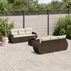 vidaXL 7 Piece Patio Sofa Set with Cushions Brown and Cream Poly Rattan - 2 of 4