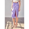 Women's Side Gathered Slit Skirt - DO+BE - 3 of 4